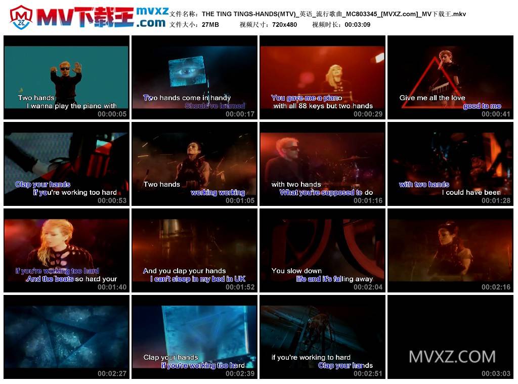 THE TING TINGS-HANDS(MTV)_英语_流行歌曲_MC803345